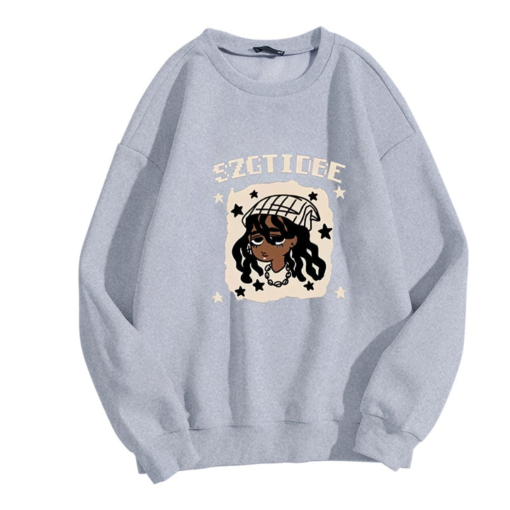 Women's casual sweatshirt with artistic print Chic & Stil