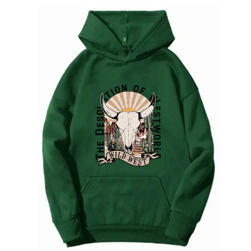 Ladies hoodie with nostalgic Wild West design Chic & Stil