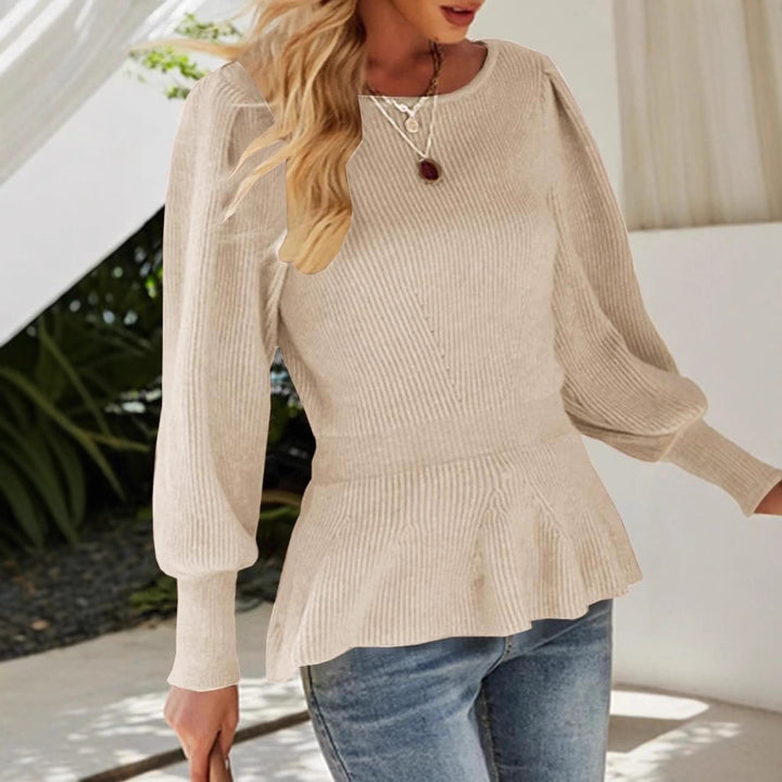 Ladies trendy sweater with elegant puff sleeves Lune London