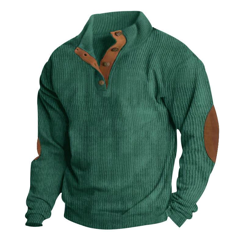 Trendy men's sweater with high collar and contrasting accents Lune London