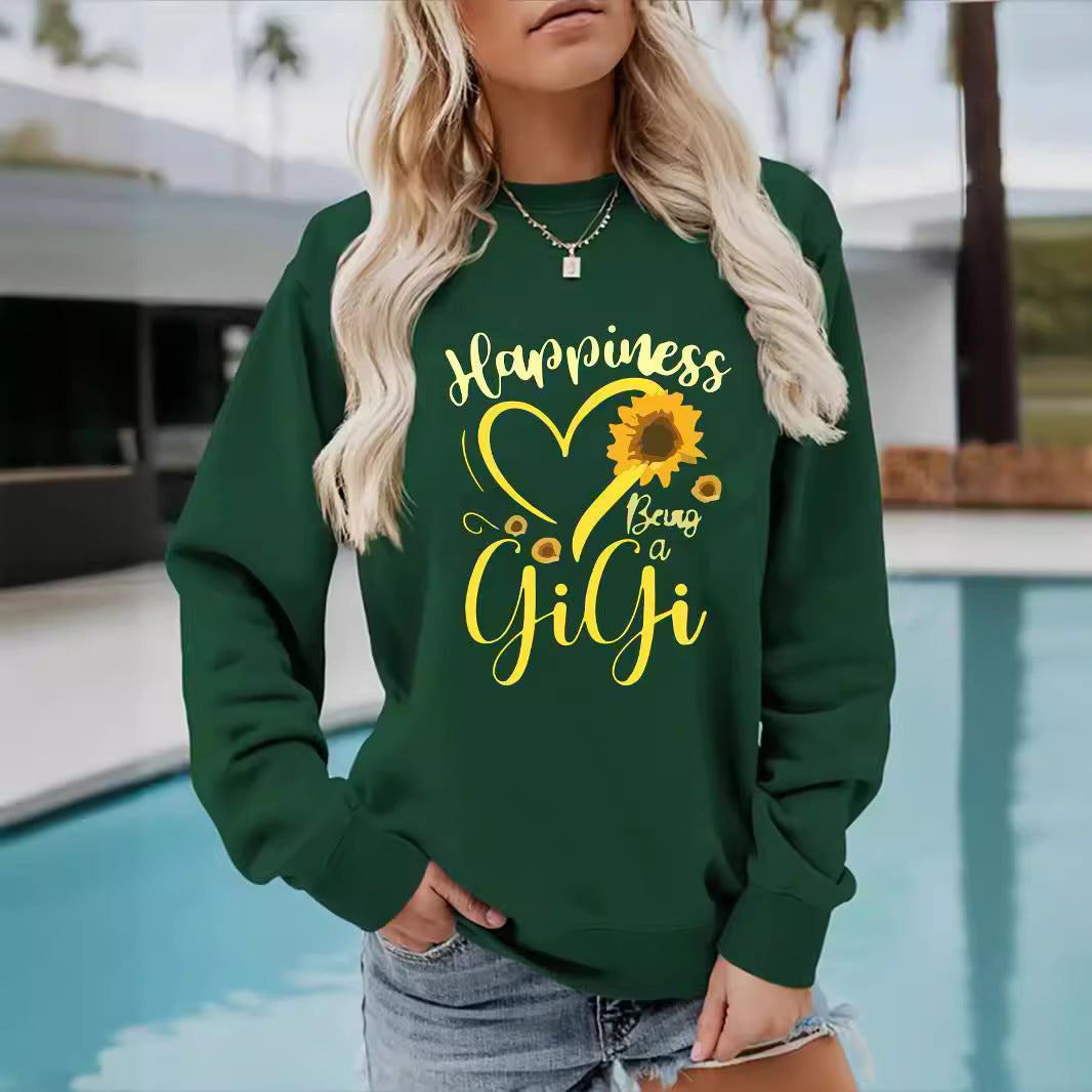 Sweatshirt pour femme avec des manches volumineuses et un motif joyeux Chic & Stil