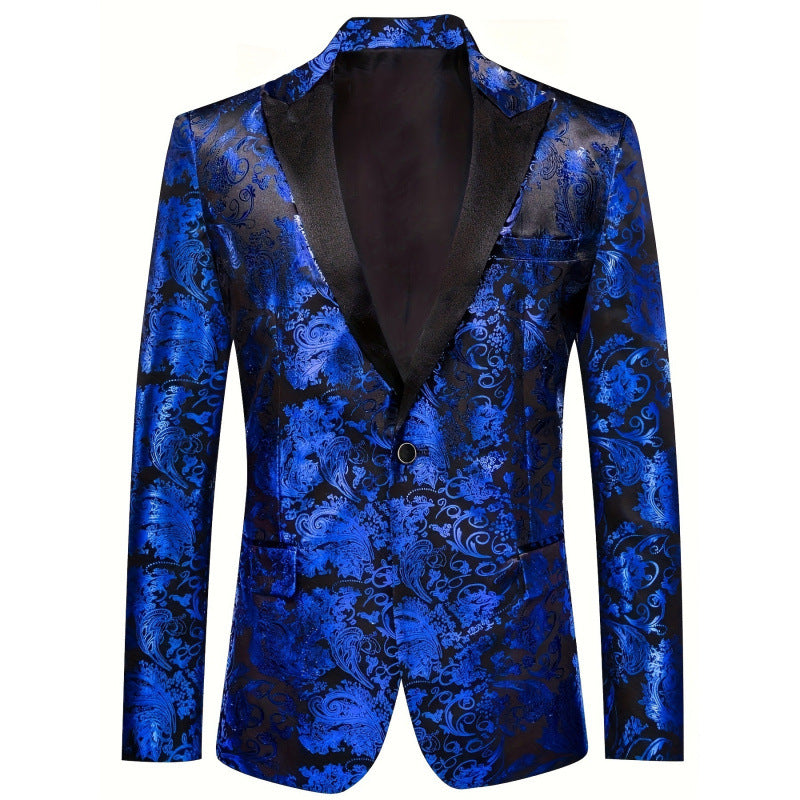 Veste de smoking imprimée élégante pour hommes Lune London