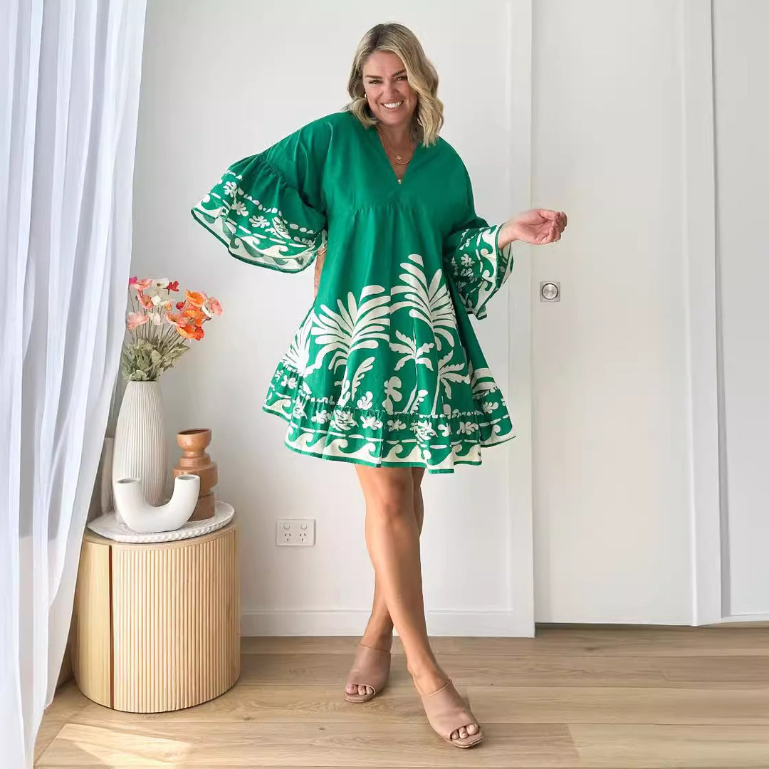 Casual summer dress for women with puff sleeves Chic & Stil