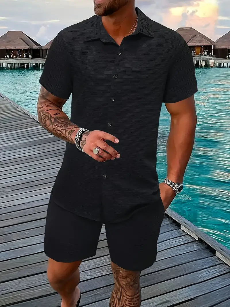 Men's Structured Short Sleeve Beach Outfit Lune London