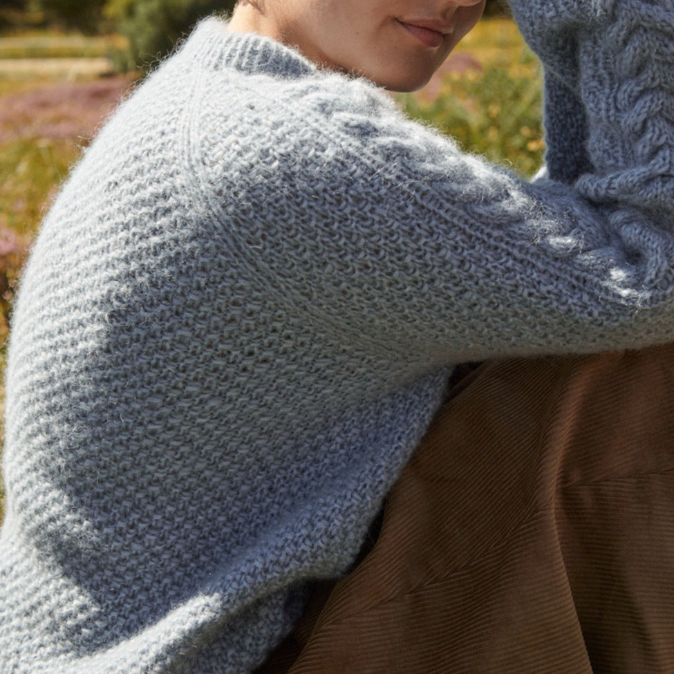 Knit sweater for women with a detailed textured pattern Lune London