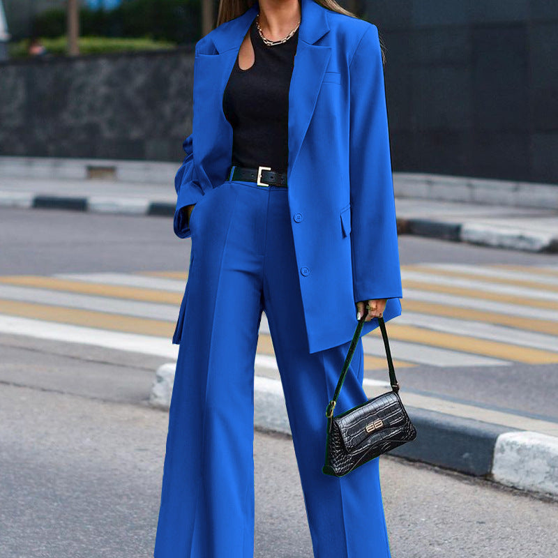 Women Oversized Blazer and Wide Pants Combination Lune London