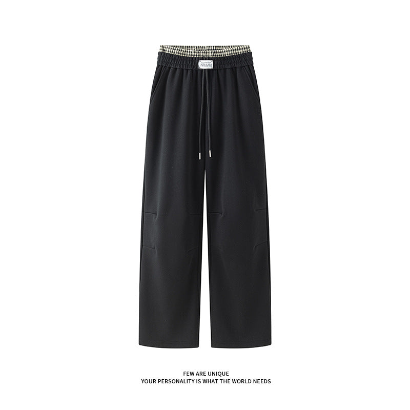 Relaxed fit leisure pants for men in breathable cotton blend with elastic waistband and side pockets Lune London