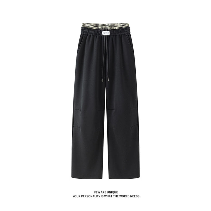 Relaxed fit leisure pants for men in breathable cotton blend with elastic waistband and side pockets Lune London