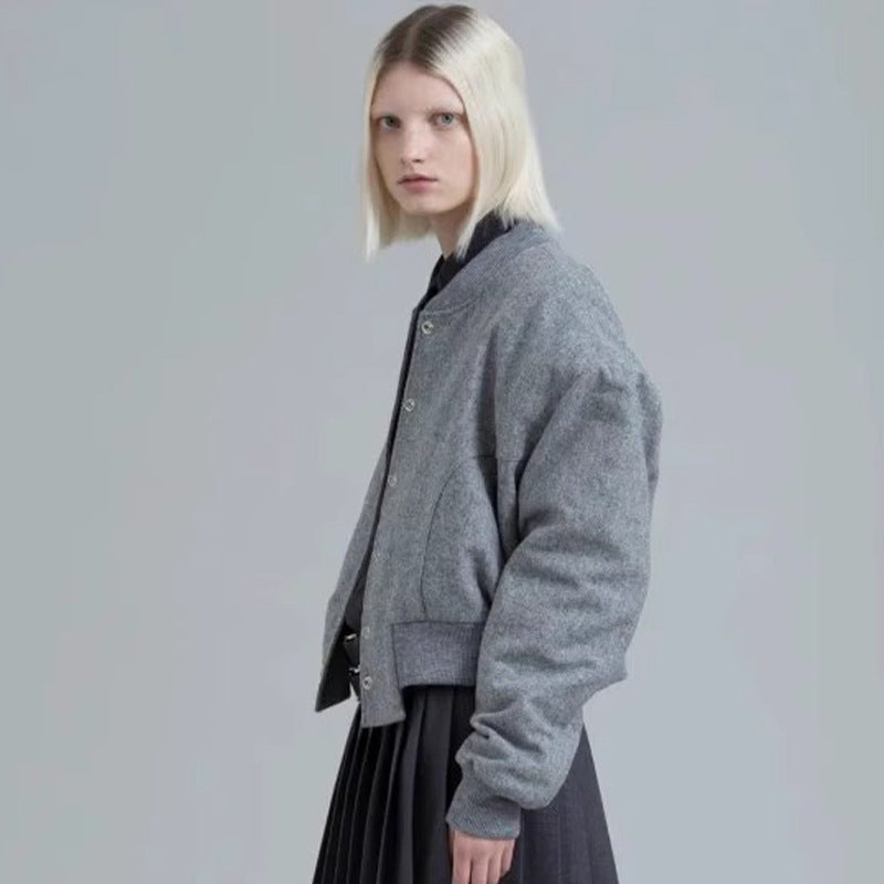 Veste surdimensionnée à la mode pour femmes en mélange de laine Chic & Stil