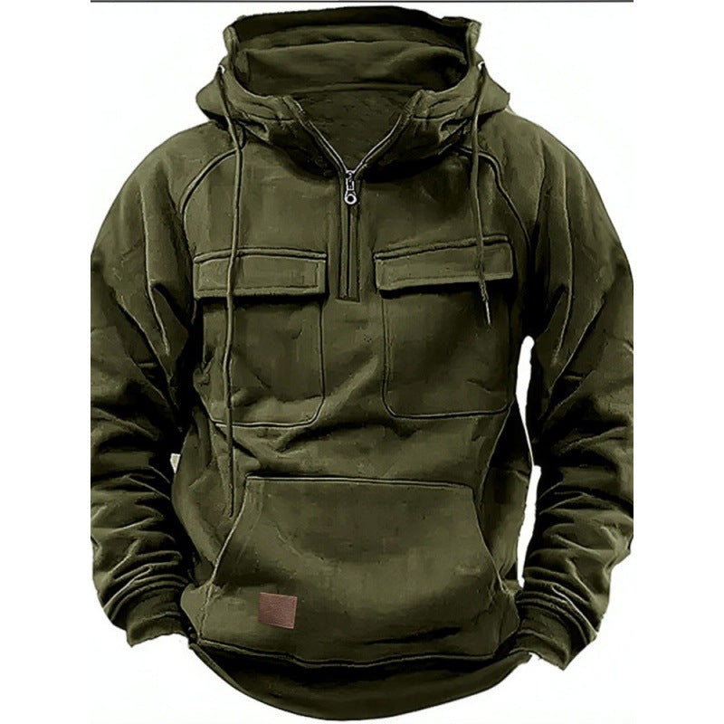 Practical and warm hooded jacket for men with pockets Lune London