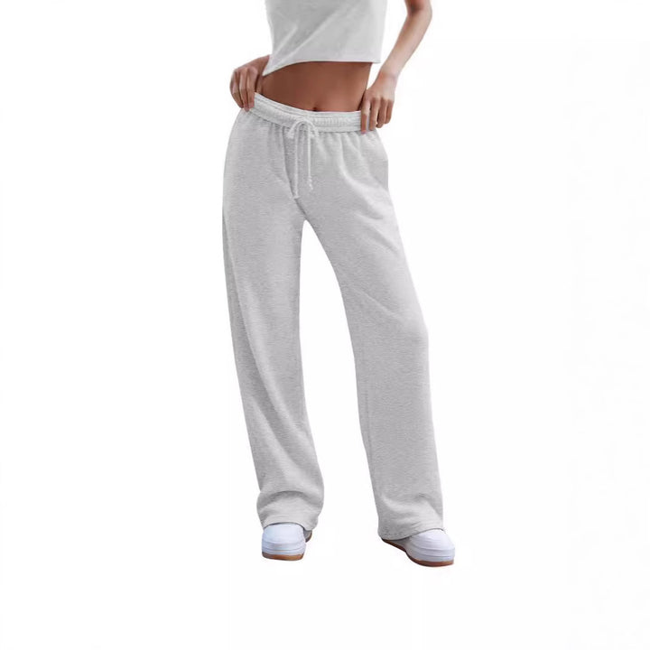 Wide sports jogger pants for women with adjustable drawstring Lune London