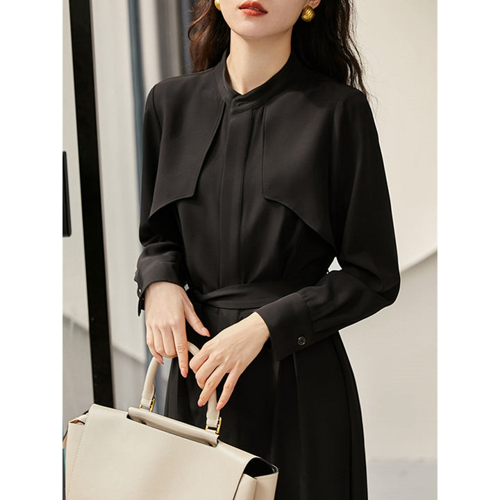 Midi dress for women with detachable cape Lune London