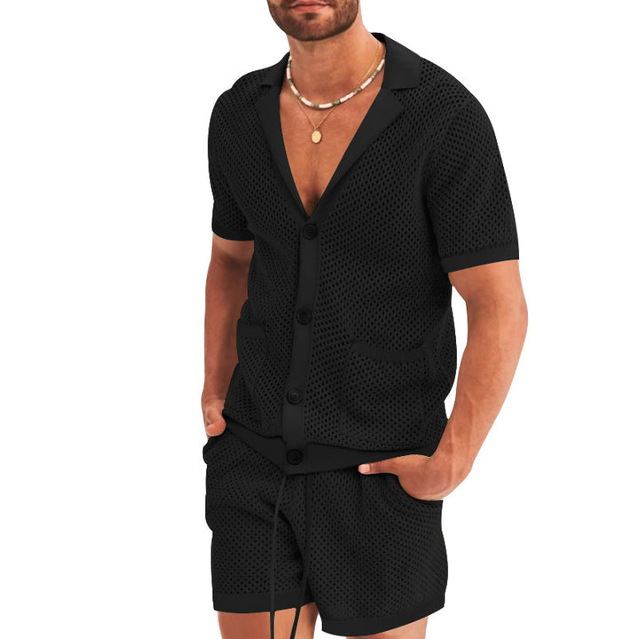 Breathable summer set for men with open mesh structure Lune London