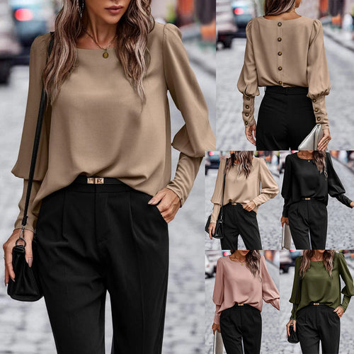 Ladies Elegant Top with Puff Sleeves and a Soft Fit Lune London