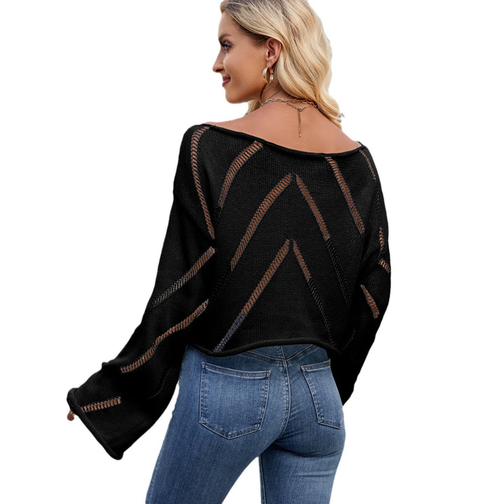 Off-shoulder knitted sweater for women with refined cutouts and a loose fit Lune London
