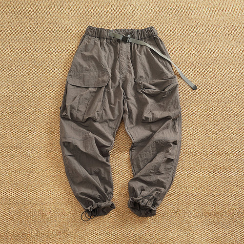 Women’s cargo pants with elastic waist and multifunctional pockets Lune London