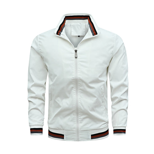 Men's sporty transitional jacket with practical pockets and high collar Lune London