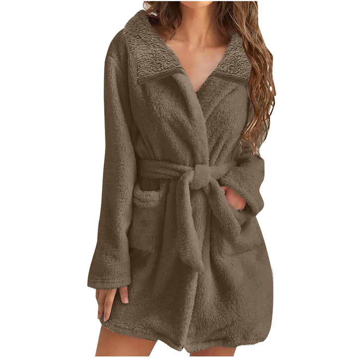 Ladies Cozy Polar Fleece Robe Lune London