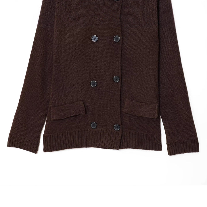 Elegant women's cardigan with double row of buttons and practical pockets Lune London