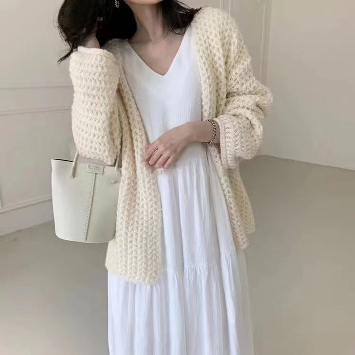 Ladies Chunky Knit Cardigan Lune London