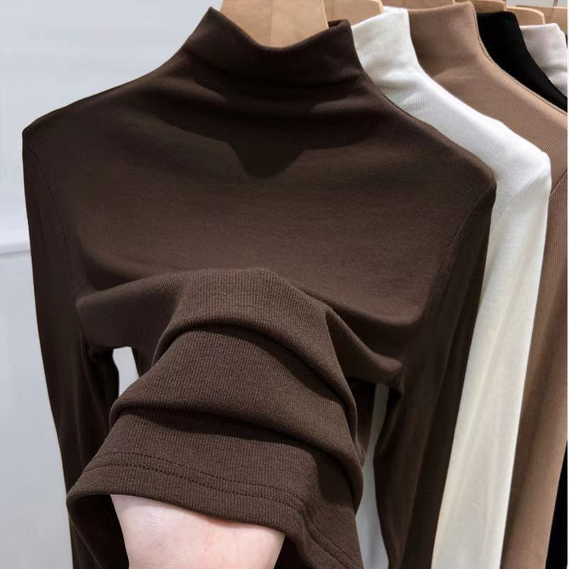 Women's Long Sleeve Turtleneck Sweater made of high-quality Knitting Fabric