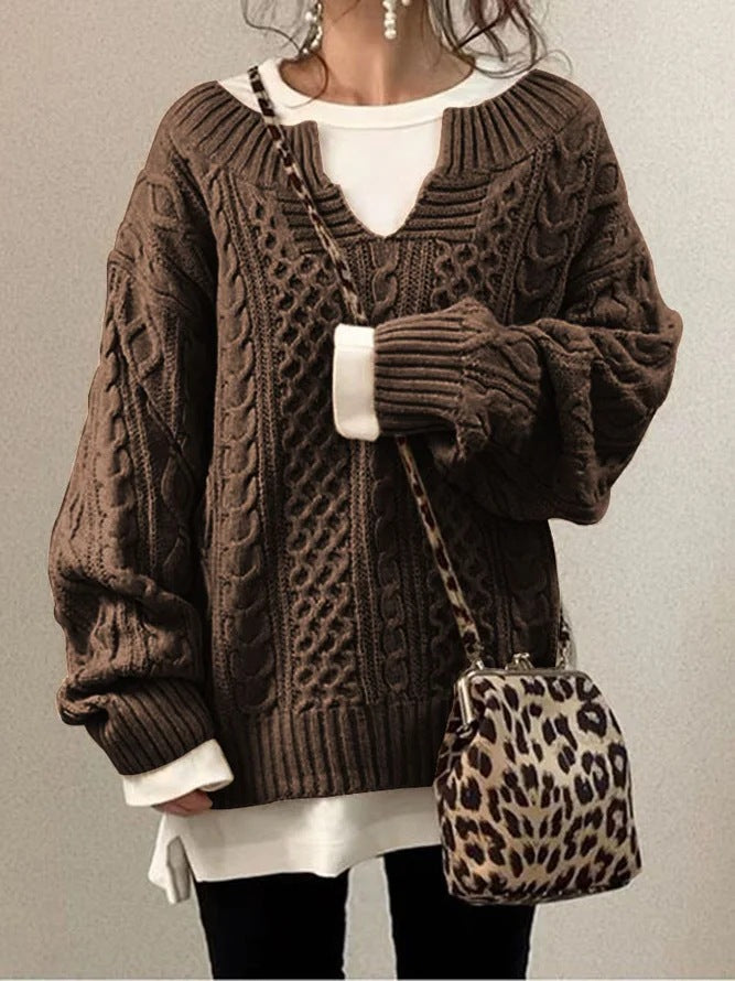 Knit sweater for women with structured pattern Lune London