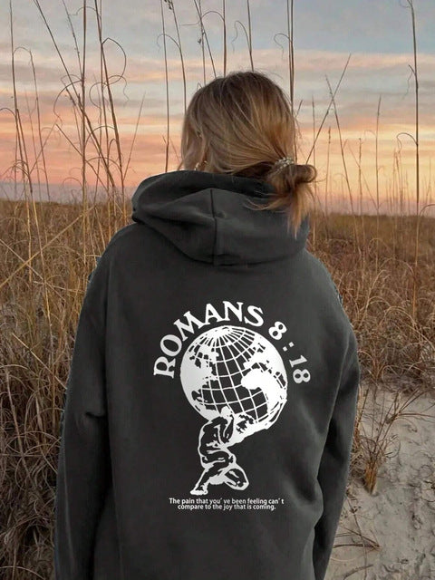 Women's hoodie with inspiring world motif and high-quality print Chic & Stil