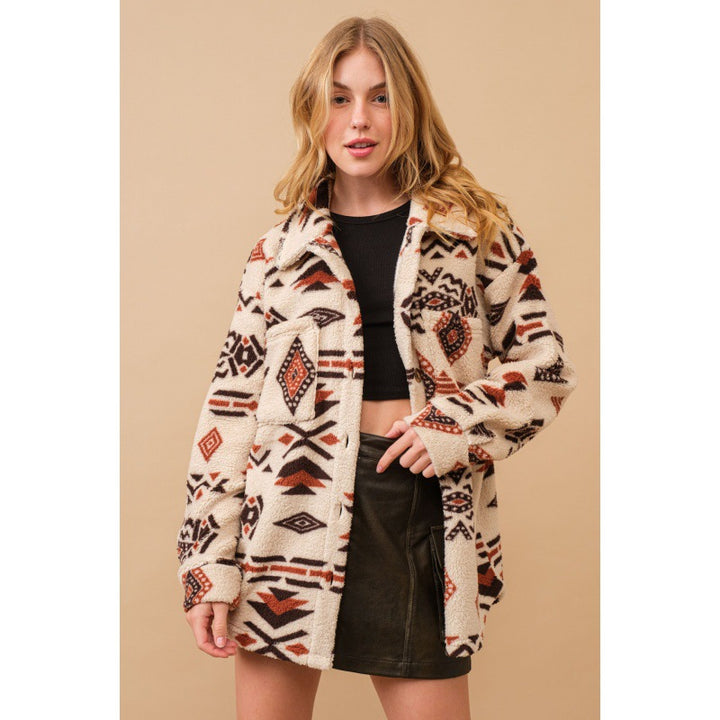 Ladies Fleece Jacket with Pattern and High Quality Structure Lune London