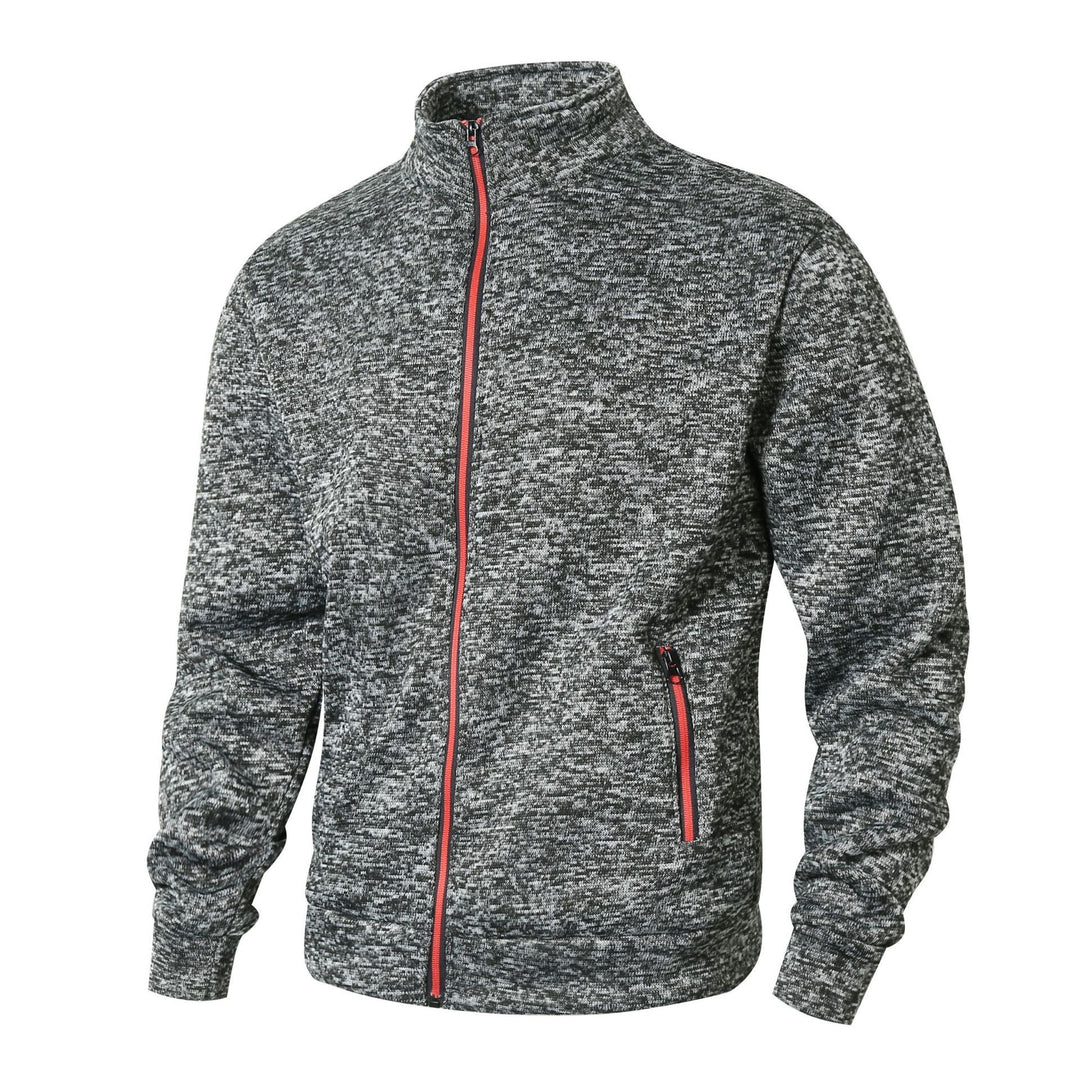 Fleece jacket for men with high collar and zipper Lune London