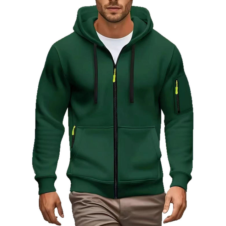 Men's hoodie jacket with functional zip pockets and modern cut Chic & Stil
