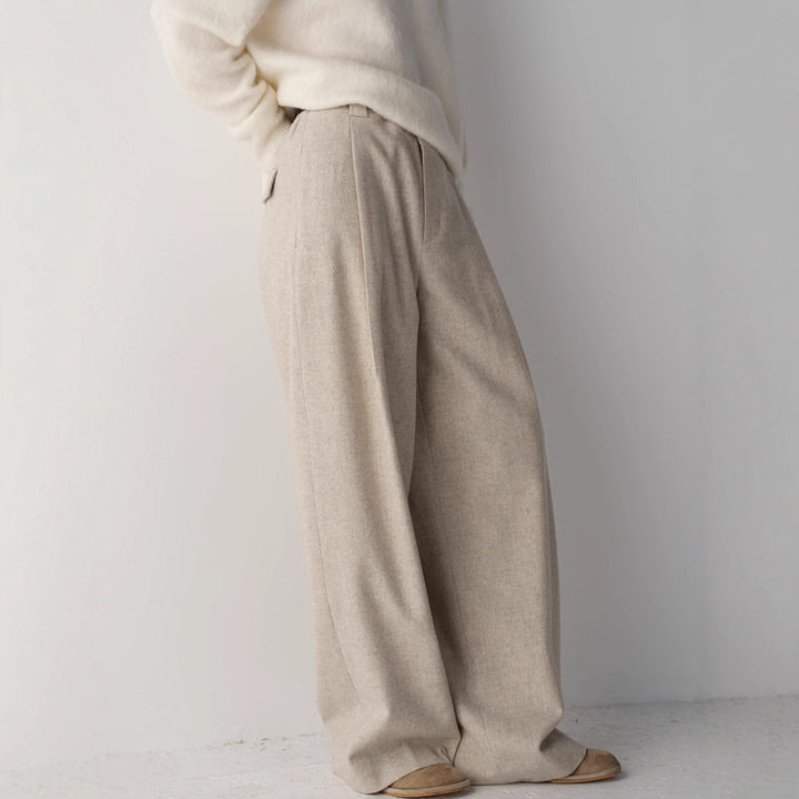 Pantalon en tissu élégant et ample pour femmes Chic & Stil