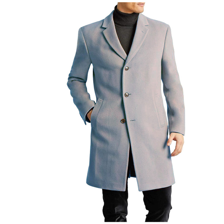 Elegant long coat for men with a modern cut and practical pockets Lune London