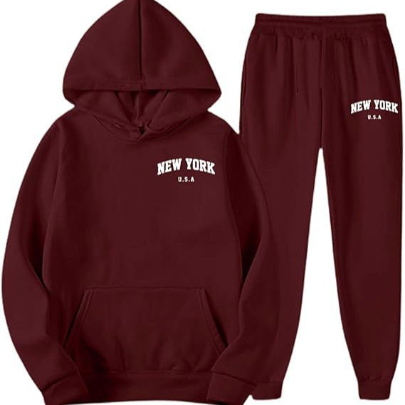 Women's Hooded Sweat Suit with high-quality material and modern lettering Chic & Stil