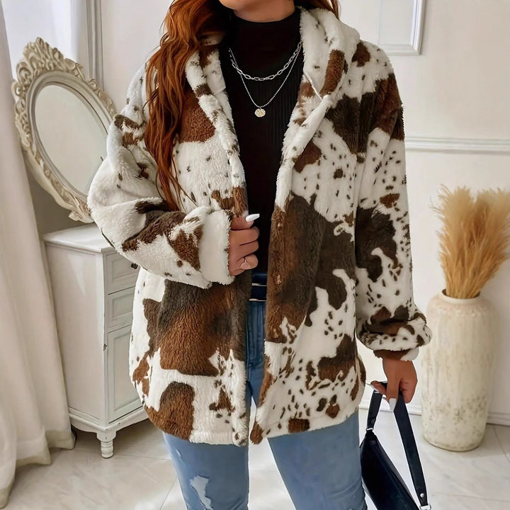Ladies Oversized Chic Faux Fur Coat