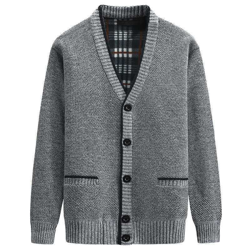 Cardigan for men with V-neck and high-quality details Lune London