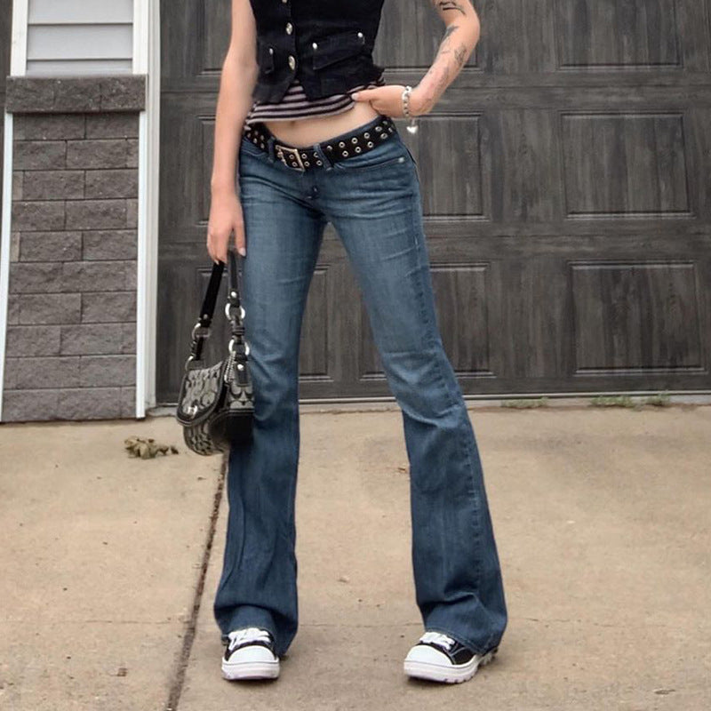 Women's Bootcut Jeans with Playful Fringe Trim Lune London