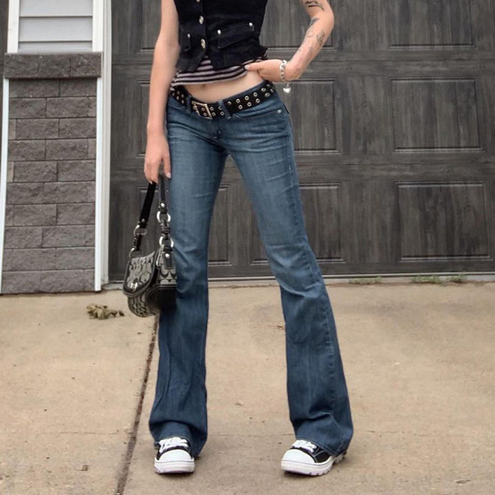 Women's Bootcut Jeans with Playful Fringe Trim Lune London