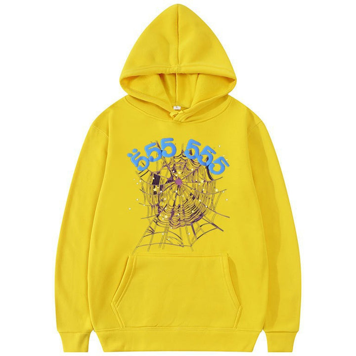 Ladies hoodie with a creative spider web pattern Lune London