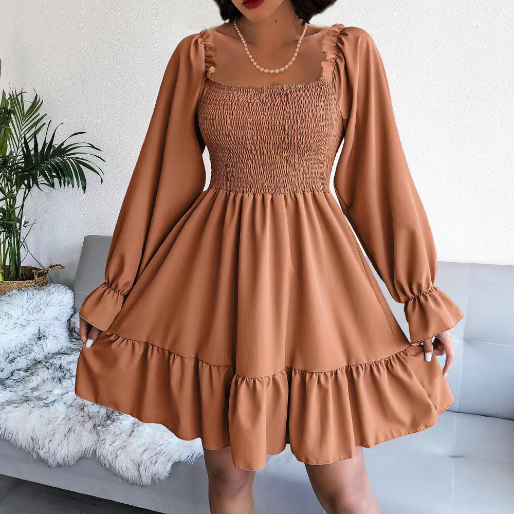 Mini dress for women with ruffles and voluminous sleeves Lune London