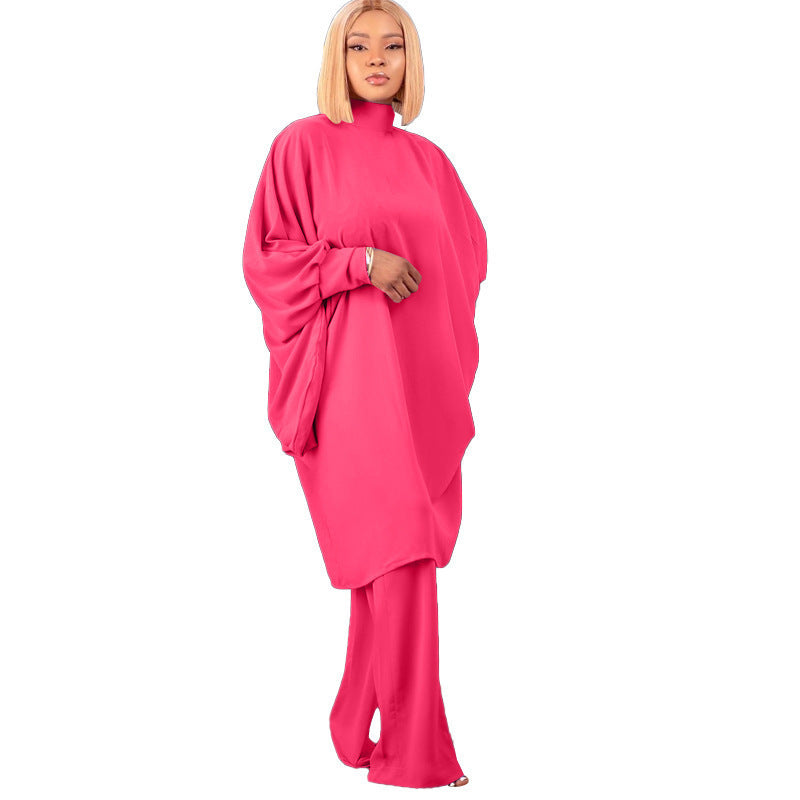 Lune London oversized set with high collar and wide sleeves for women