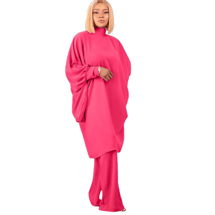 Lune London oversized set with high collar and wide sleeves for women