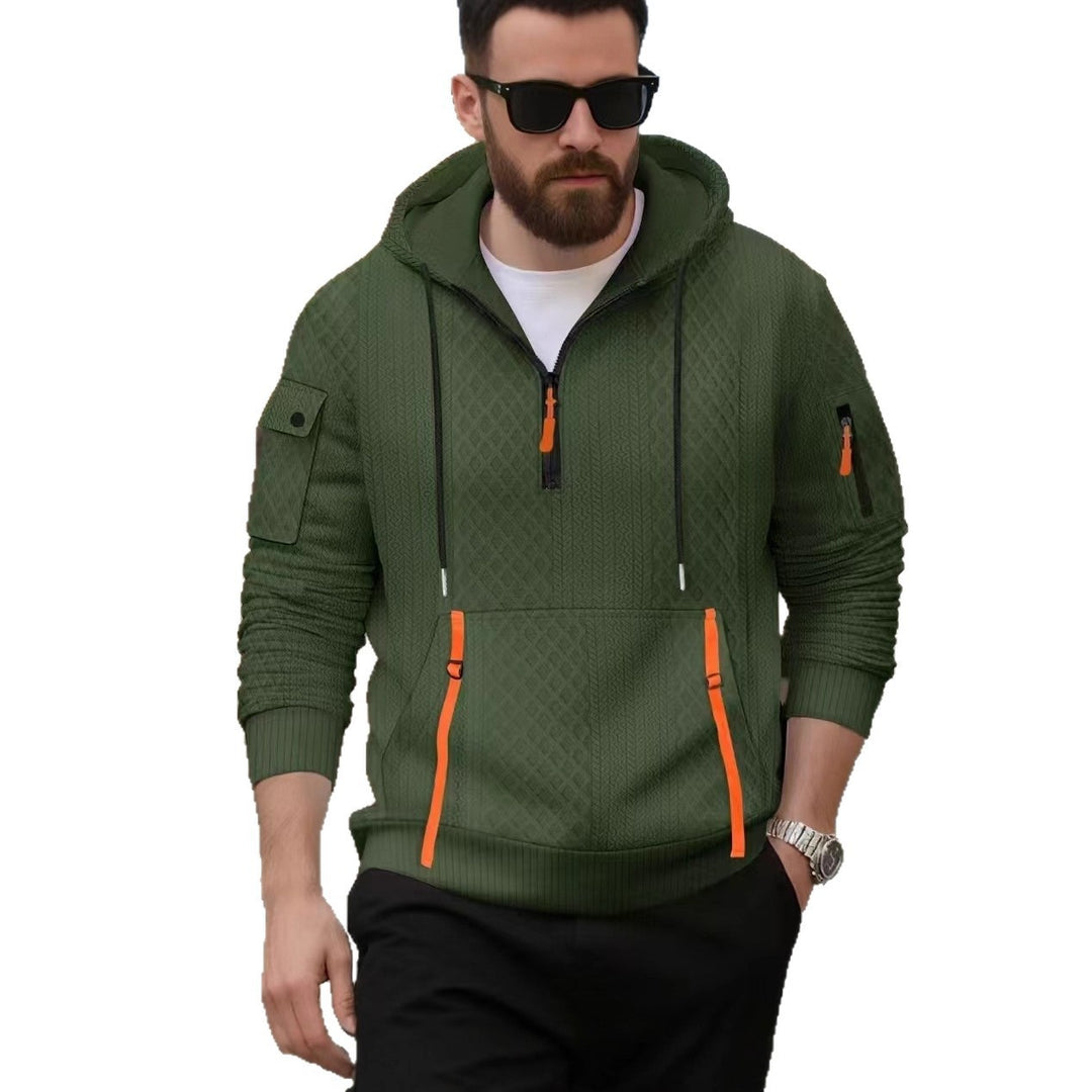 Men's stylish hooded sweatshirt with modern zippered pockets Lune London