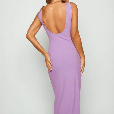 Maxi dress for women with an innovative cut-out design and a fitted top Lune London