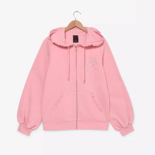 Veste à capuche pour femme avec détails volantés Chic & Stil