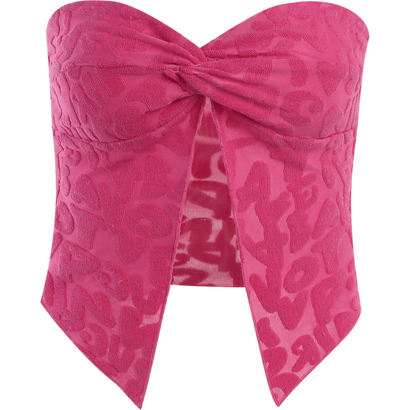 Lune London Twisted Strapless Crop Top