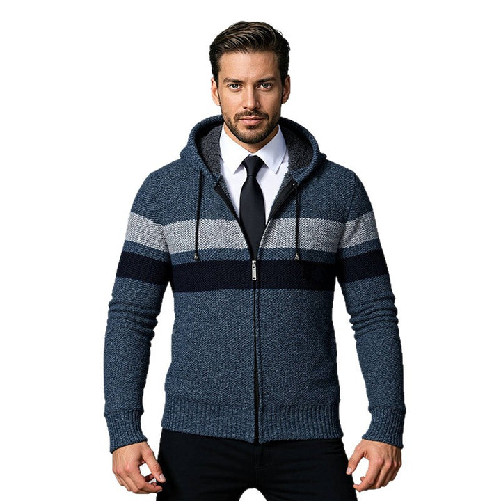 Hooded jacket for men with trendy zip Lune London