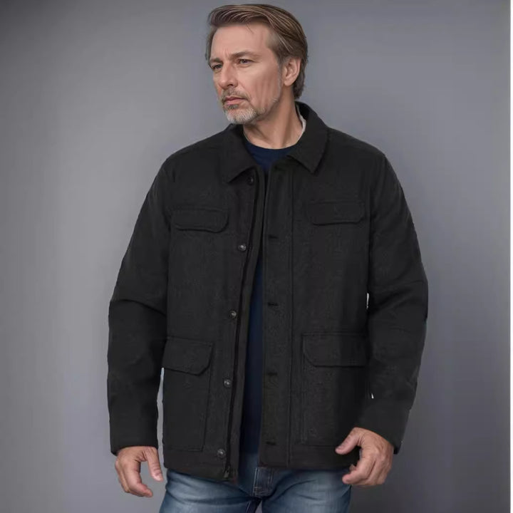 Wool jacket for men with functional pockets and modern cut Lune London