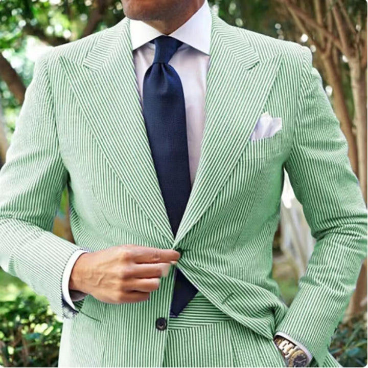Lune London striped elegant suit jacket for men