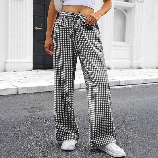 Pantalon carotte léger pour femmes avec cordon de serrage Chic & Stil