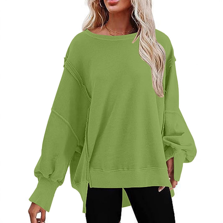Ladies Oversized Sweatshirt with Balloon Sleeves Lune London